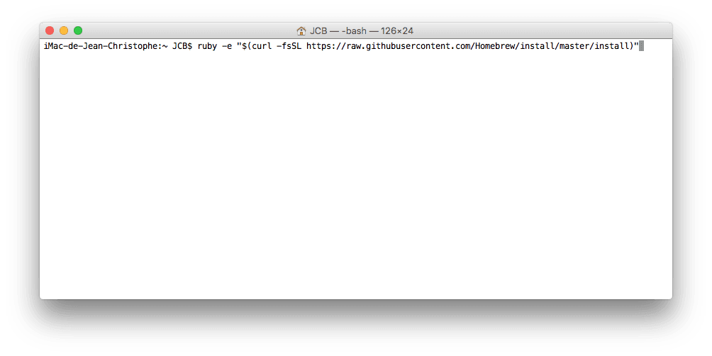 QR Code sur Mac installer homebrew mac