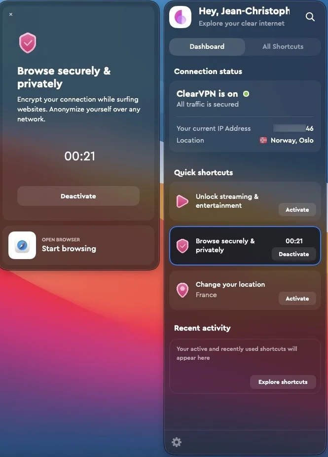 ClearVPN macos big sur navigation anonyme et securisee