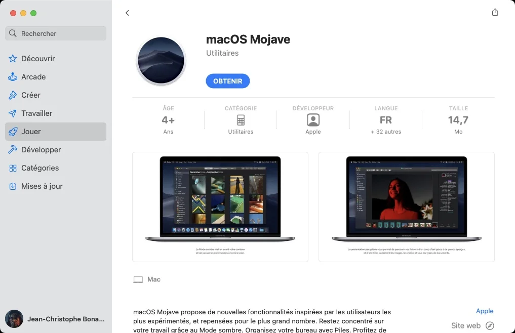 Dual boot macOS Big Sur et Mojave telecharger macos mojave complet