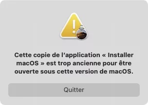 impossible lancer macos mojave application trop ancienne