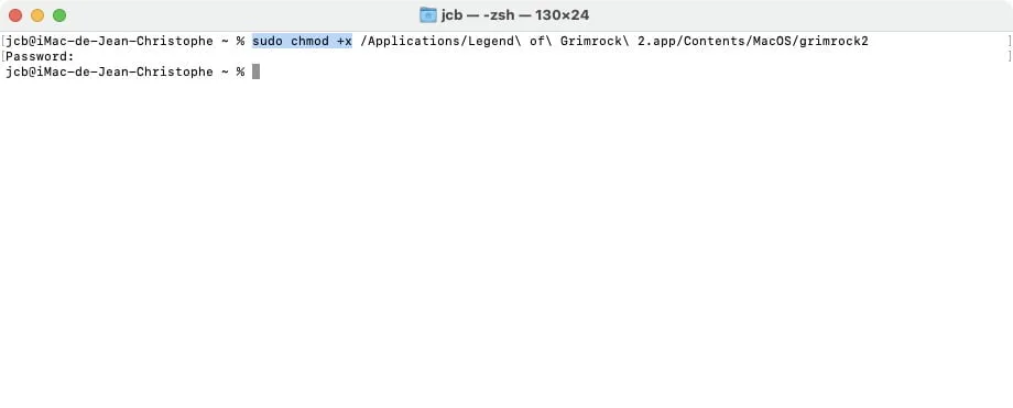 Terminal Mac Vous ne possedez pas les autorisations permettant d ouvrir l application
