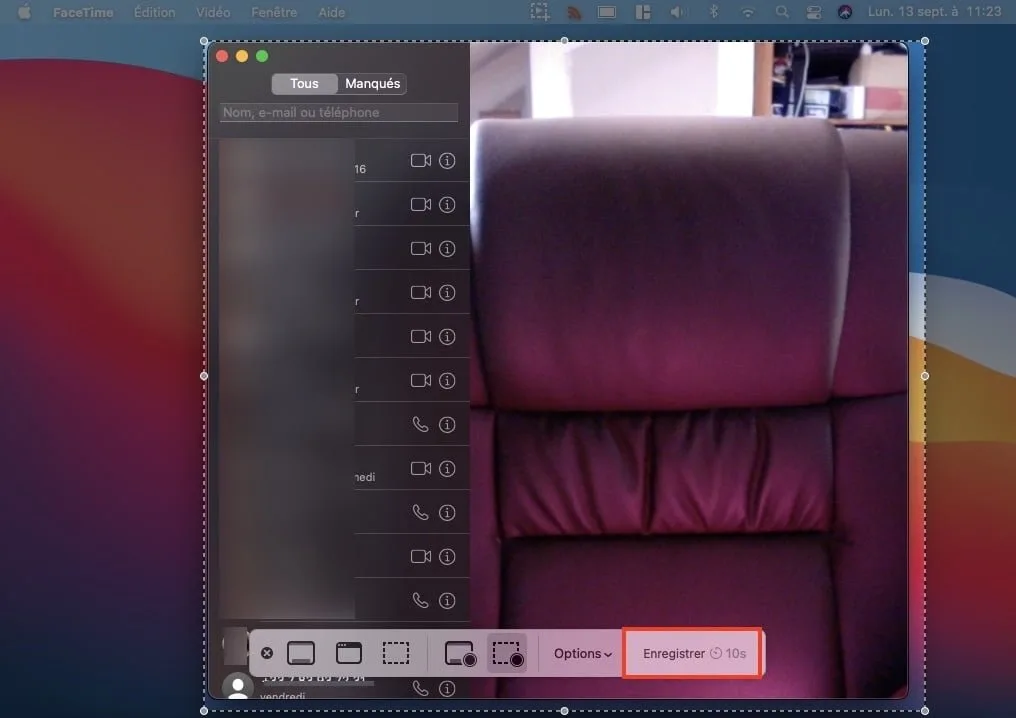 Enregistrer un appel FaceTime sur Mac (3 étapes) 4 capture d ecran facetime video mac