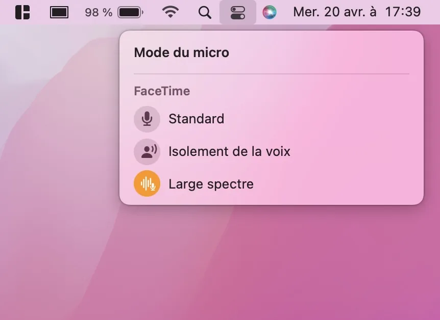 Facetime Mac Large spectre