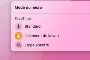 Modifier les options audio de FaceTime sur Mac