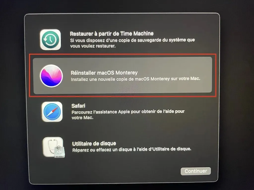disque de demarrage mac silicon