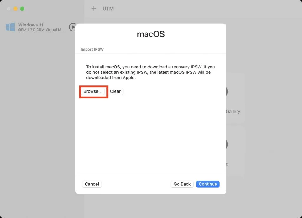 Installer macOS Ventura dans une machine virtuelle 4 IPSW macos ventura 13.0