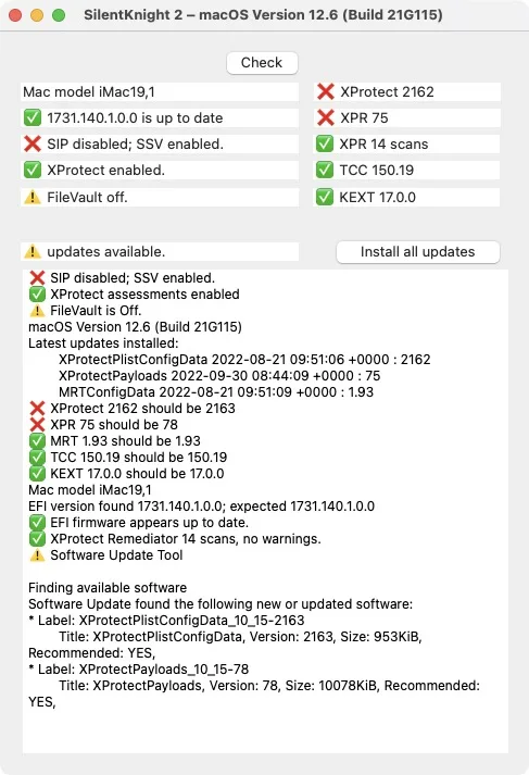 verifier securite mac