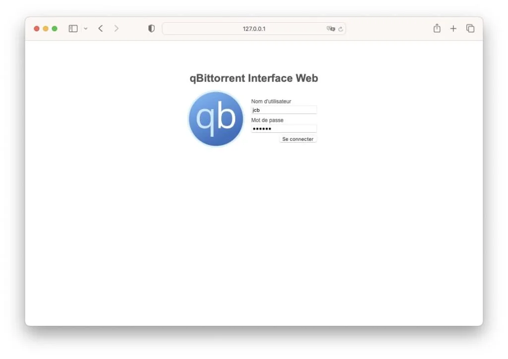 Configurer qBittorrent pour Mac Apple Silicon M1, M2... 14 qBittorrent controle a distance