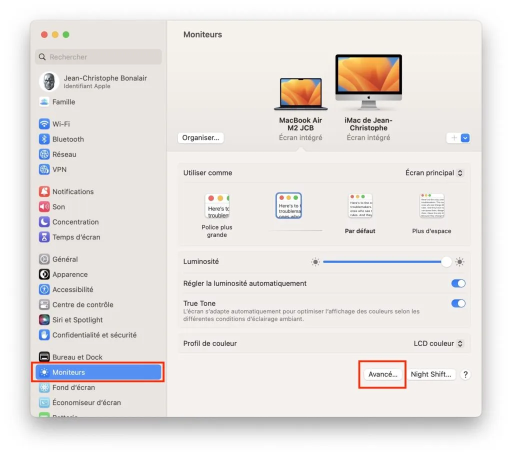 Empecher la suspension dactivite du Mac lorsque lecran seteint