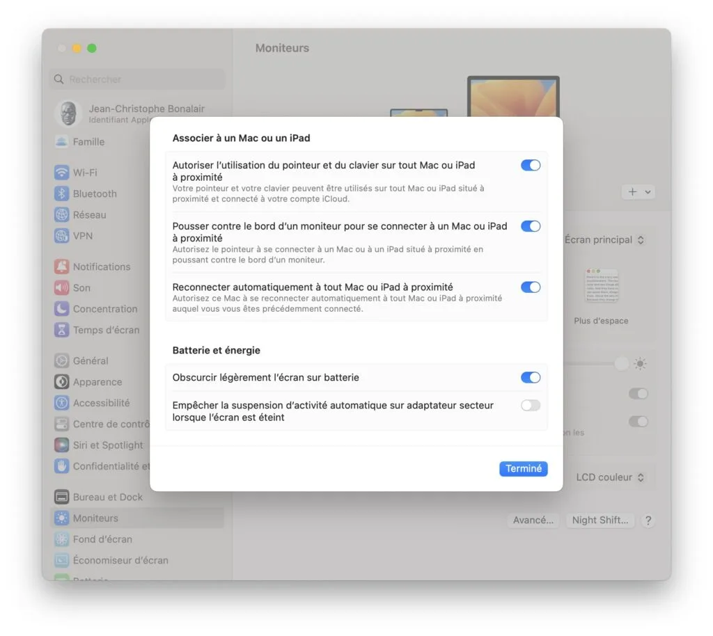 empecher un Macbook de passer en veille lorsque l ecran s eteint