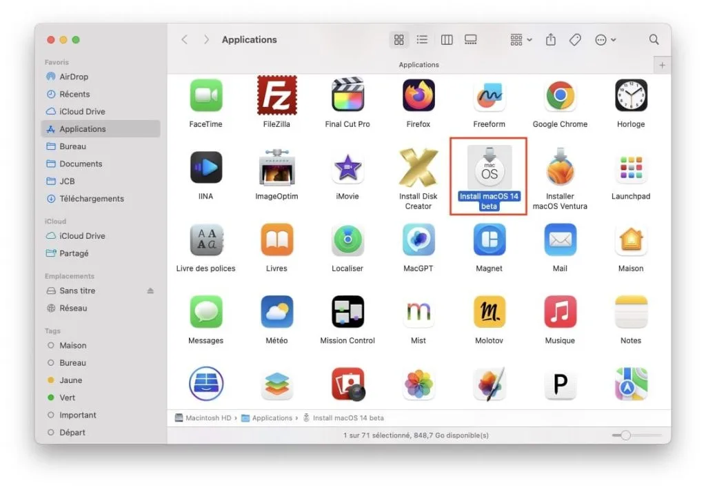Comment installer macOS Sonoma sur un disque externe (dual boot) 2 installer macos sonoma dual boot