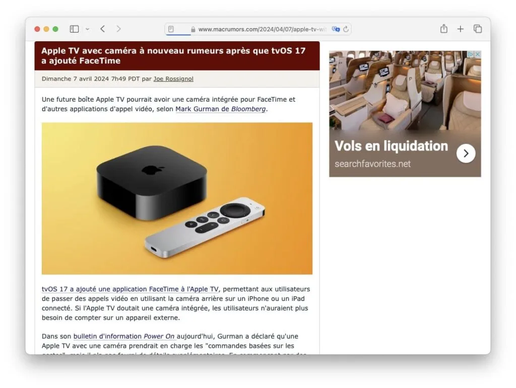 comment traduire site en francais avec safari