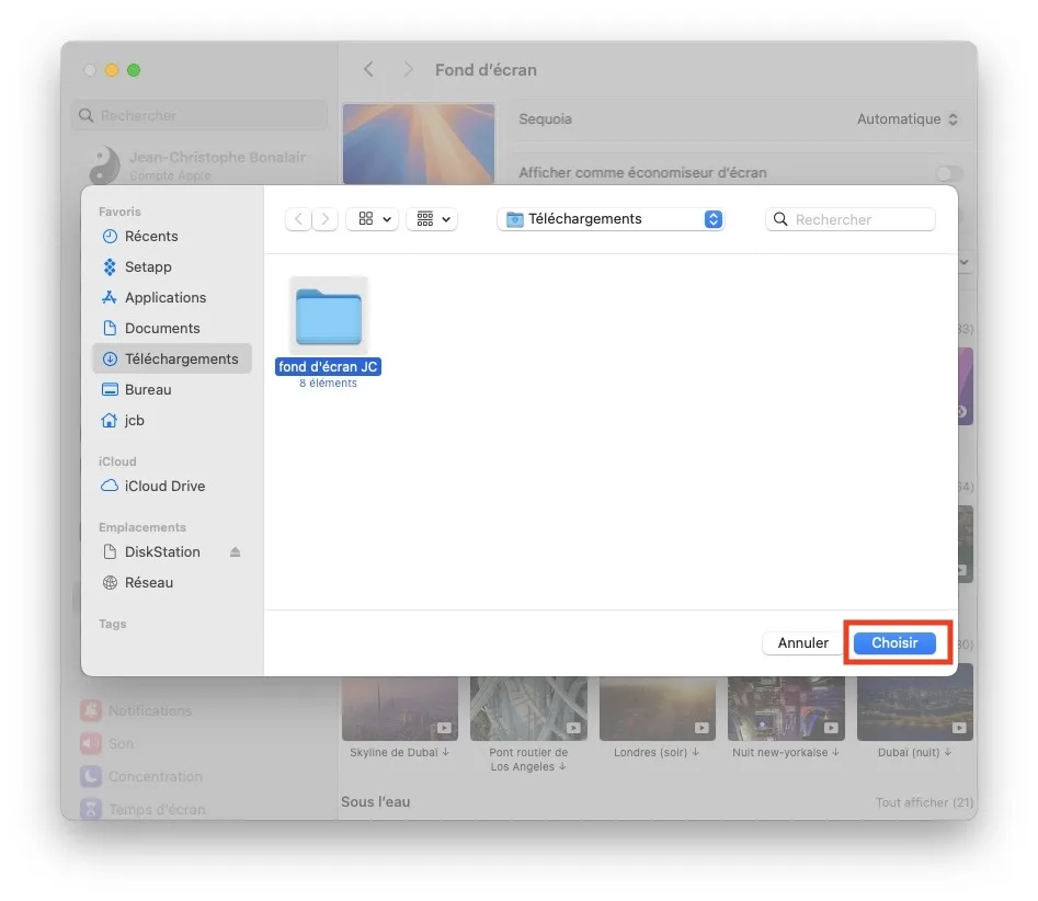Comment utiliser un dossier d’images comme fond d’écran sur Mac 3 dossier photos comme fond ecran mac