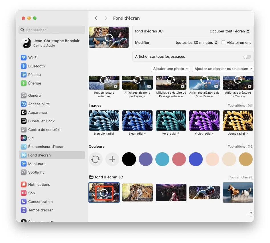Comment utiliser un dossier d’images comme fond d’écran sur Mac 4 mes images en fond d ecran sur mac os sequoia