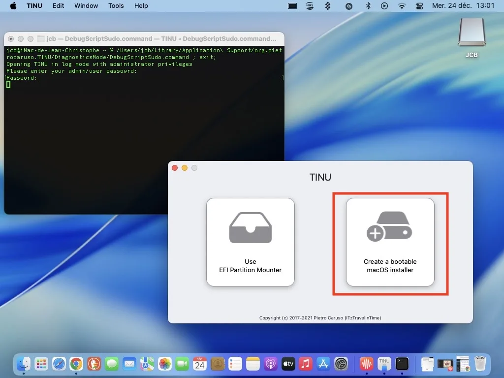 Créer une clé USB bootable macOS de Lion à Tahoe avec TINU (Open Source) 2 TINU tuto