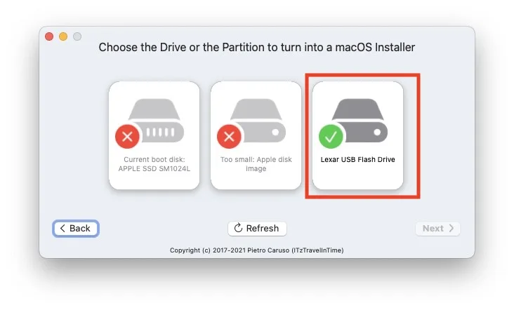 Créer une clé USB bootable macOS de Lion à Tahoe avec TINU (Open Source) 4 cle USB Mac OS X sans Terminal