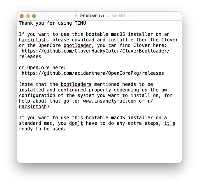 Créer une clé USB bootable macOS de Lion à Tahoe avec TINU (Open Source) 12 cle usb mac hacintosh