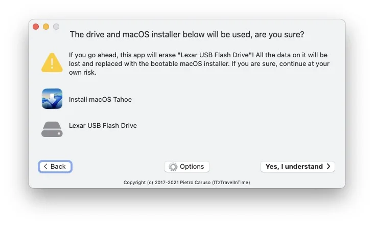 Créer une clé USB bootable macOS de Lion à Tahoe avec TINU (Open Source) 8 creation cle usb mac TINU
