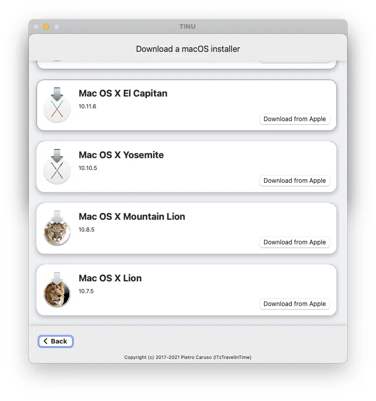 Créer une clé USB bootable macOS de Lion à Tahoe avec TINU (Open Source) 7 download a macos installer