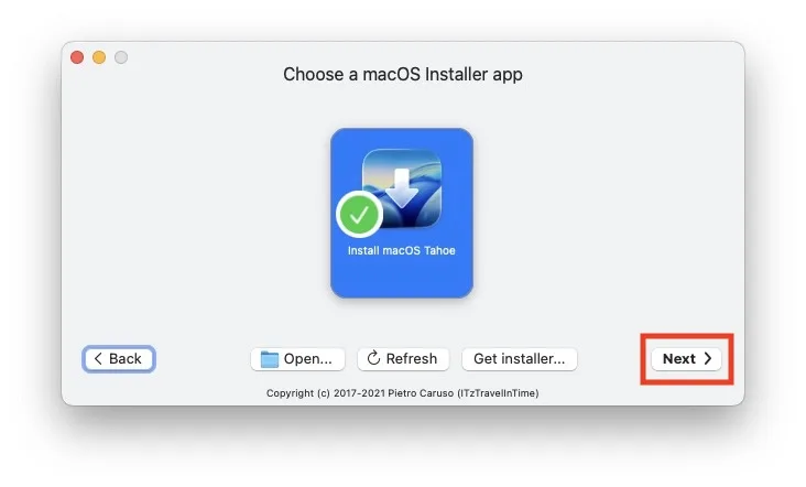 Créer une clé USB bootable macOS de Lion à Tahoe avec TINU (Open Source) 6 macos installer