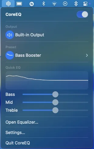 CoreEQ : un égaliseur audio pour Mac GÉNIAL… 2 CoreEQ egaliseur graphique macos