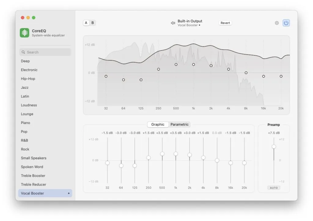 CoreEQ : un égaliseur audio pour Mac GÉNIAL… 3 CoreEQ egaliseur mac open source