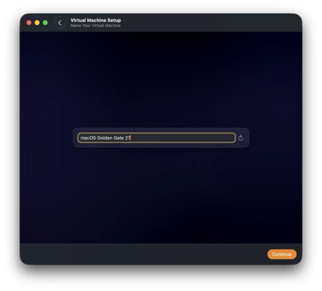 creer machine virtuelle macos golden gate 27 sur mac apple silicon