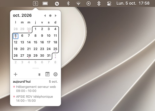 Comment afficher votre calendrier Mac dans la barre des menus avec Itsycal 1 calendrier Mac dans la barre des menus avec Itsycal